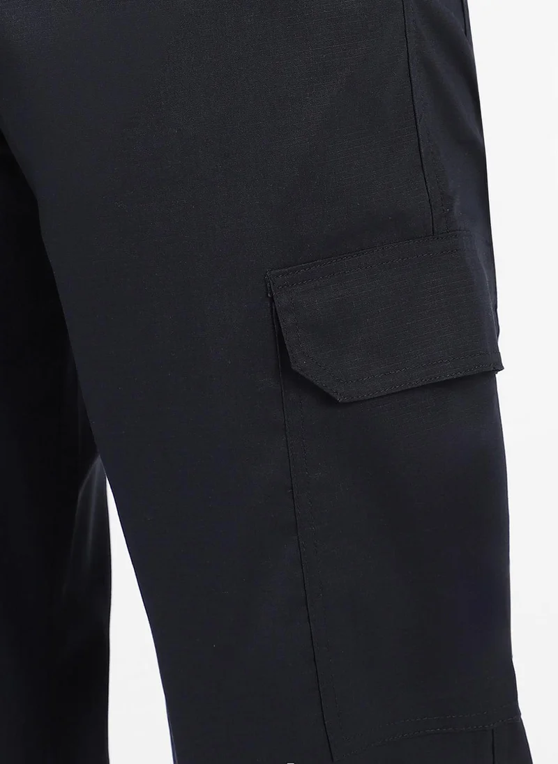 Urbano Fashion  Urbano Fashion Men's Navy Blue Regular Fit Solid Cargo Chino Pant With 6 Pockets for Men | Best Price UAE